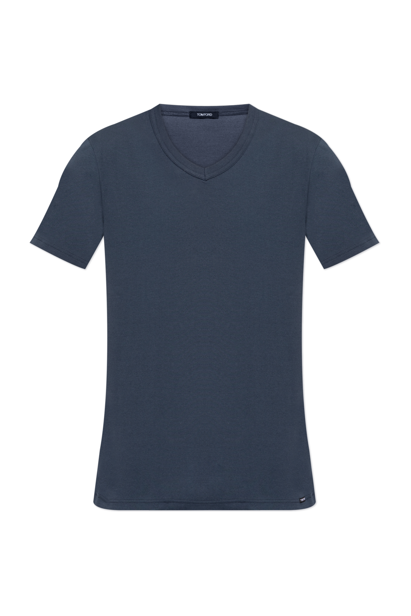 Navy blue V-neck T-shirt Tom Ford - Vitkac GB